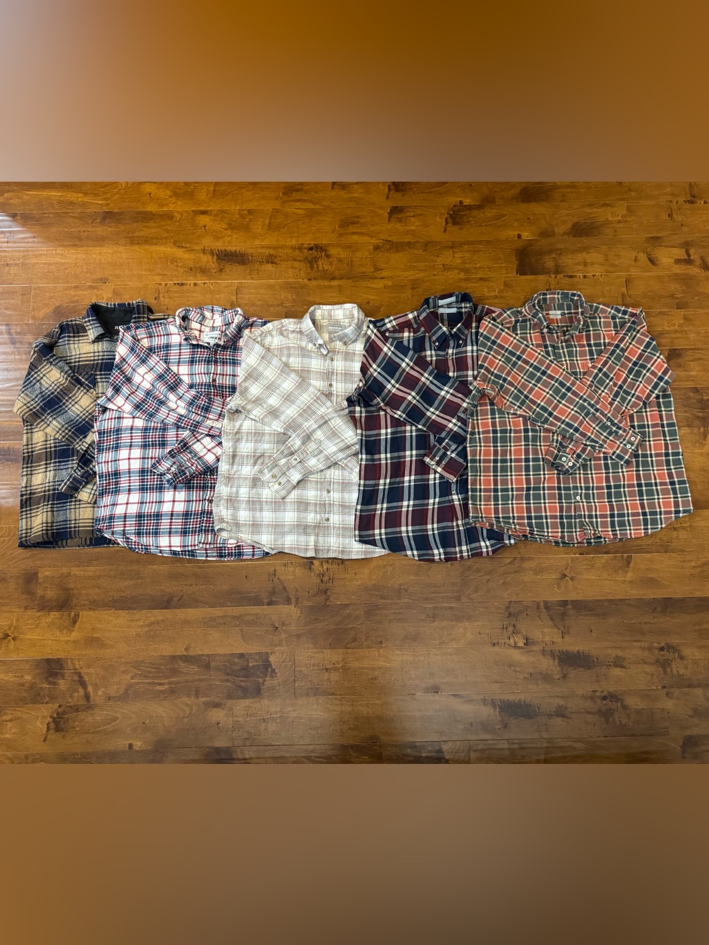 Bundle of men’s XL button down plaid shirts